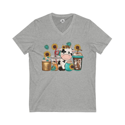 Baby Coffee Cow V-Neck Tee