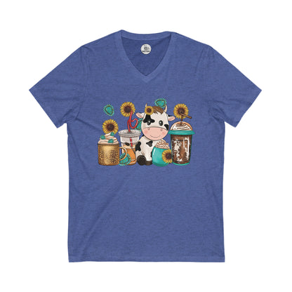 Baby Coffee Cow V-Neck Tee